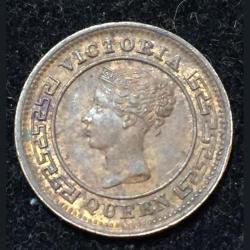 Alternative view of Sri Lanka › Ceylon (1890) ¼ Cent - Victoria Almost UNC Rare Coin Lowest price #Z-360