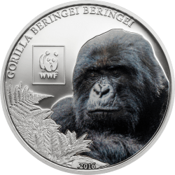 100 Shillings Mountain Gorilla Tanzania WWF Collection 25Gms