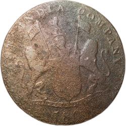 Copper 20 Cash of Madras Presidency (AD 1803) Rare Large Size Coin