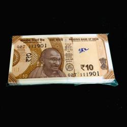 Rs 10 India Banknote With Shahrukh Khan Super Birthday 02 11 1965 Inside Unique and Rare Bundle