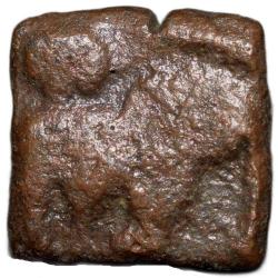 Copper Coin of Bhadra/Mitra Dynasty(2nd Cen.BC) from Vidarbha Region with Chhatra above Elephant