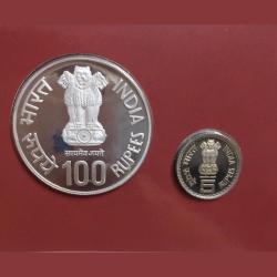 Alternative view of 75th Years Of Dhandi March (Proof set ) Mumbai Mint 2 coin set