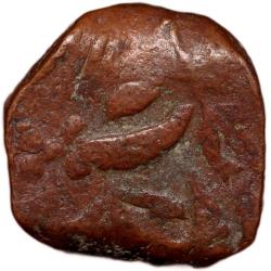 Copper Paisa of Hyderabad State - Amravati Mint INO Shah Alam II(AD 1759-1806) Trishul/Sword Rare