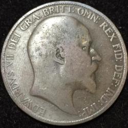 Alternative view of 1906 United Kingdom 1 Penny - Edward VII Rare Lowest Price Coin #V92