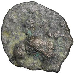 Potin Coin of Satavahan Dynasty (1st Cen. BC) from Nashik with Sacred Kumba abobe Elephant