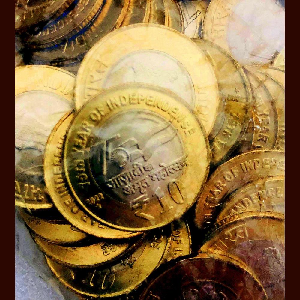 Rs 10 RBI 100 Coin Seal 75 Year Of Independence 100 Coin Packet Issue