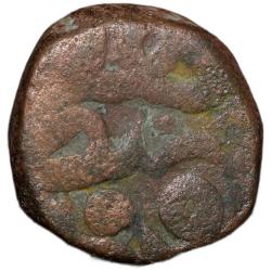 Alternative view of Copper Dam of Akbar (AD1556-1605) of Alwar Mint KM 28.7