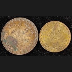 Alternative view of Bahawalpur india 1940 Two pcs set. One Quarter anna and Half pice Coin #B187