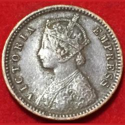 Alternative view of 1890 India - British ¹⁄₁₂ Anna - Victoria Top Condition Rare Coin Lowest Price #F80