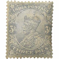 Postage Stamp of George V 3 Pies Grey Colour - Mint Un-Used Condition as per Image.