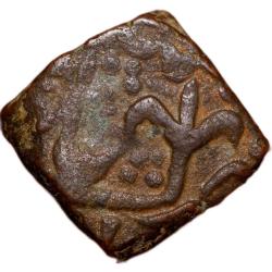 Alternative view of Copper Paisa of Jayaji Rao(AD 1843-86) of Gwalior State KM 233