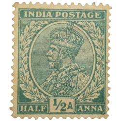 Postage Stamp of George V 1/2 Anna Green Colour - Mint Un-Used Condition as per Image.