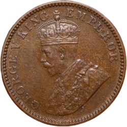 Bronze 1/4 Anna of George V (AD 1934) of Calcutta Mint About UNC Grade