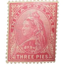 Postal Stamp of Victoria 3 Pies Pink Colour - Mint Un-Used Condition as per Image.