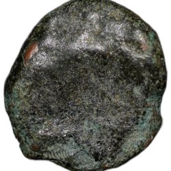 Alternative view of Copper Coin of Madurai Nayakas (17th Cen. AD) with Deity/Lady Seated/Sri Vira