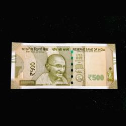 Rs 500 India Banknote Massive Error No Number Both Sides Unique and Rare