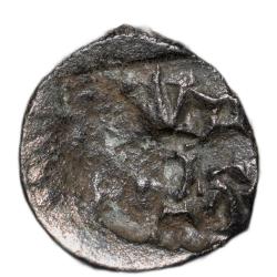 Alternative view of Copper-Alloy 1/8 Karshapana of Agni Mitra(2nd Cen. BC) of Panchalas of Ahichhatra - Rare