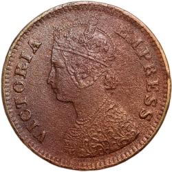 Copper 1/2 Pice of Victoria Empress (AD 1897) of Calcutta Mint Rare