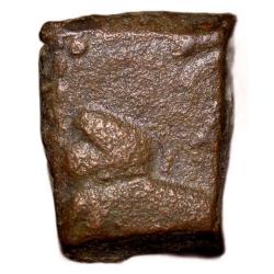 Copper Coin of Pre-Satavahana(2nd Cen. BC) from Vidarbha(Kholapur) Region Tree Railing/Lion Type