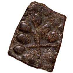 Alternative view of Copper Coin of Pre-Satavahana(2nd Cen. BC) from Vidarbha(Kholapur) Region Tree Railing/Lion Type