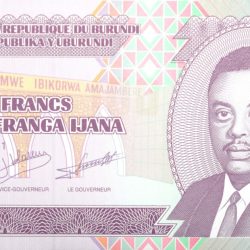 Alternative view of 100 Francs Of Burundi Country (Ad 2011) With Four Men Building A House