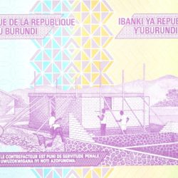 100 Francs Of Burundi Country (Ad 2011) With Four Men Building A House