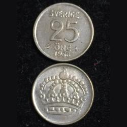 Sweden 25 Ore 1958 - Gustaf VI Adolf Silver Coin #L-31
