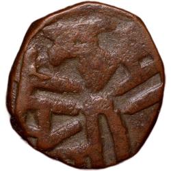 Copper Paisa of Jayaji Rao(AD1843-86) of Gwalior State KM #180 Mandsore Mint