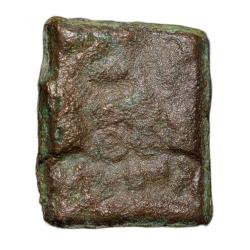 Copper Coin of Damabhadra(200-100 BC) of Bhadra/Mitra Dynasty Inscribed Punch-Marked