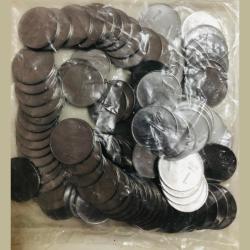Alternative view of Rs 1 RBI 100 Coin Seal Pouch Republic India Issue 2010 Mumbai Mint Rare Hasta Mudra Series