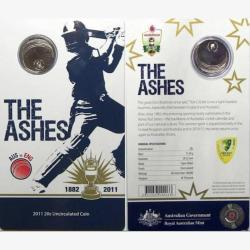 Alternative view of 2011 The Ashes Cricket Series Uncirculated Coin Rare Australian Mint