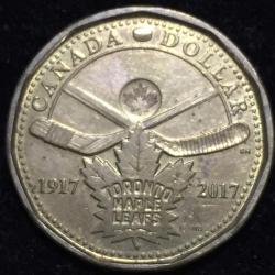 Canada 1 Dollar 2017 - Elizabeth II Toronto Maple Leafs damage Coin #L-146