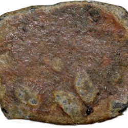 Alternative view of Lead Coin of Satavahana Dynasty(1st Cen. BC) from Vidarbha(Paonar) Region Bold Nandipad-Triangular H