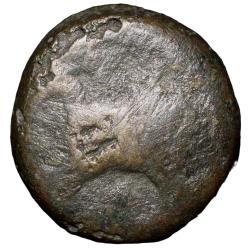 Copper Coin of Pre-Satavahana (2nd Cen. BC) from Vidarbha(Buldhana) Region with Muscular Lion/Bull t