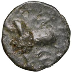 Potin Coin of Satavahana Dynasty(1st Cen. BC) of Junnar Lion Small Flan