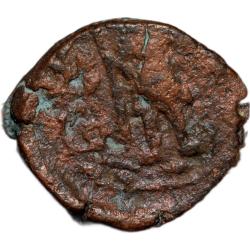 Copper Coin of Ujjaini(2nd Cen. BC) with Lord Shiva Standing Facing with Dand & Kamandalu, Tree Rail
