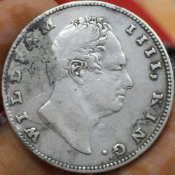 Alternative view of Rare One Rupees 1835 William (East india company) Of Silver Coin # sku N 3