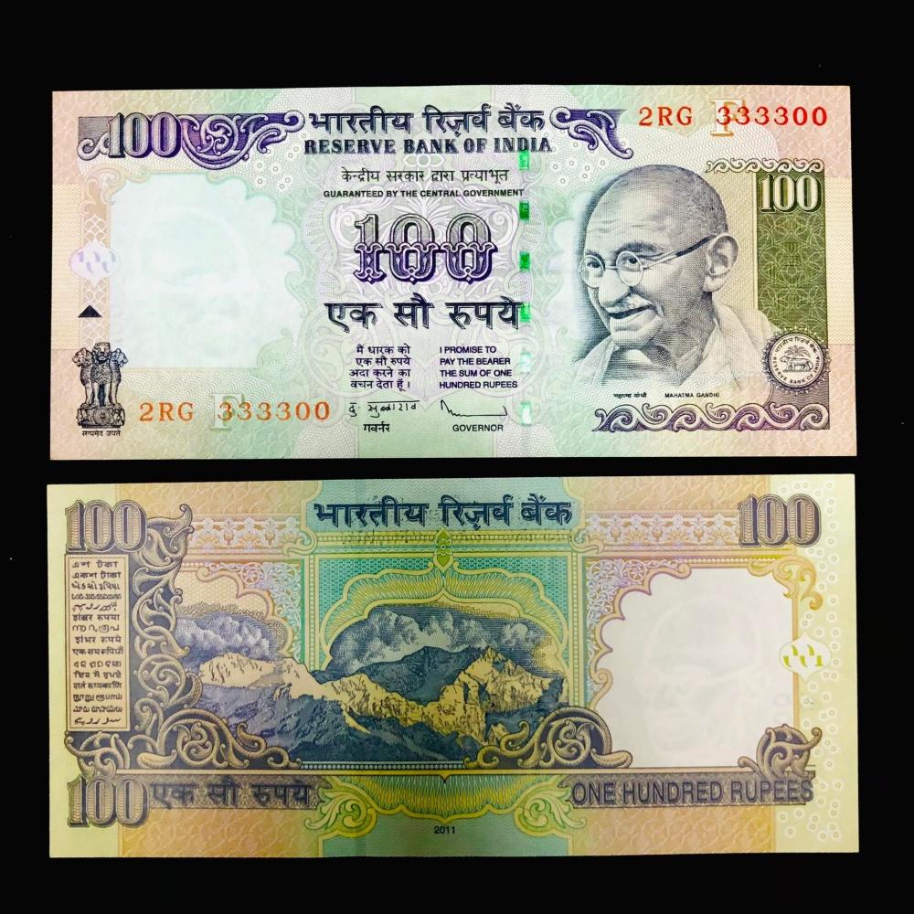 G 87 Rs 100 India Banknote Signature Gandhi Series Issue Subbarao F 2011