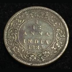 India - British 1⁄12 Anna 1883 - Victoria Rare Coin Lowest Price #L-43