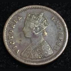 Alternative view of India - British 1⁄12 Anna 1883 - Victoria Rare Coin Lowest Price #L-43