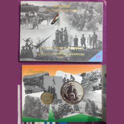 Alternative view of Golden Jubilee of 1965 Operation Unc Set Mumbai Mint 2 coin set