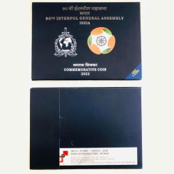 90 th Interpol General Assembly 2022 Denomination Of Rs 100 Folder Packing UNC