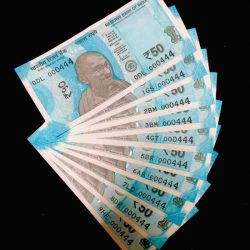 Rs 50 India Banknote Fancy Set 000444 GEM UNC 10 NOTES Same Number Set Same Inset