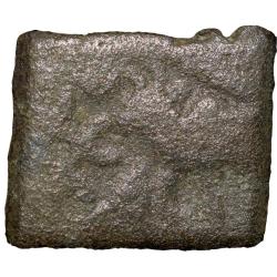 Copper Punch-Marked of Pre-Ujjaini(1st Cen. BC) with Humped Bull left - Rare