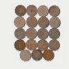 Rare 19 Coins Set of One Anna 1917 to 1947 Different Mints Copper-Nickel Coins of King George V and George VI British India Coinage