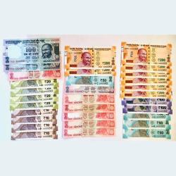 Rs 10 to 200 Mix Lot Low Serial Number 000080 GEM UNC Unique Number Lucky 80