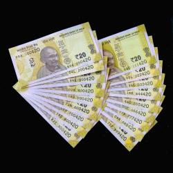 Rs 20 India Banknote Set 100420 to 999420 Gem UNC Unique and Rare 18 Note set