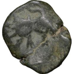 Copper Paisa of Namdar Khan of Hyderabad Feudatory Elichpur Tiger Left KM # C10a