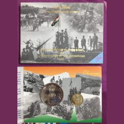 Golden Jubilee of 1965 Operation Unc Set Mumbai Mint 2 coin set