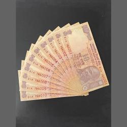 Extremely rare issue in 10rs semi fancy set 786001 to 786010.. only 3 prefix comes in 2016 issue. 😍😍